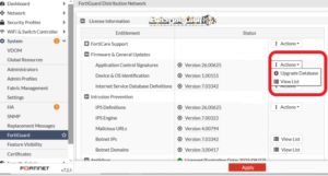 update database فورتي گيت